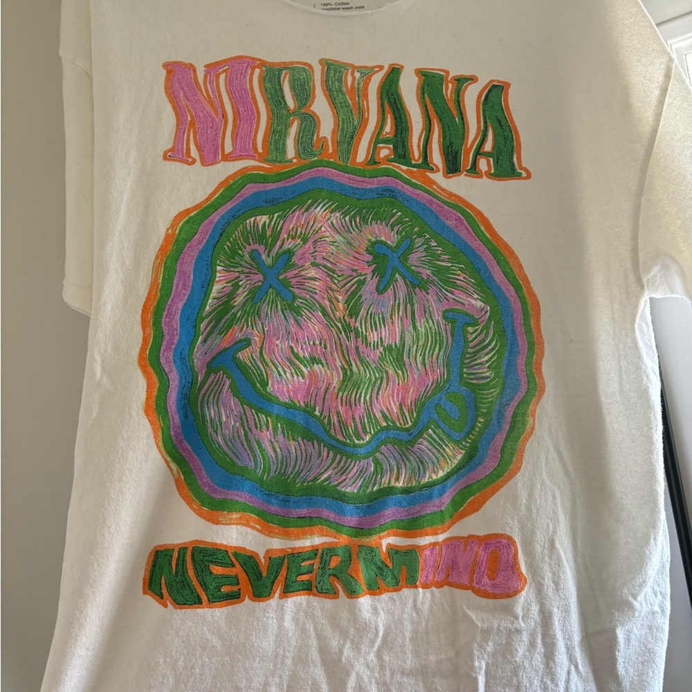 Vintage Baggy XL Nirvana Nevermind Smiley Tee 1991